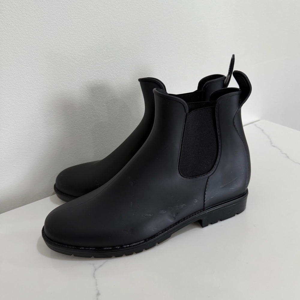 Asgard Womens Size 9 Ankle Rain Boots Waterproof Chelsea Ankle Low Black